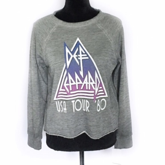 Recycled Karma Tops - Recycled Karma Def Leppard sweatshirt size Medium